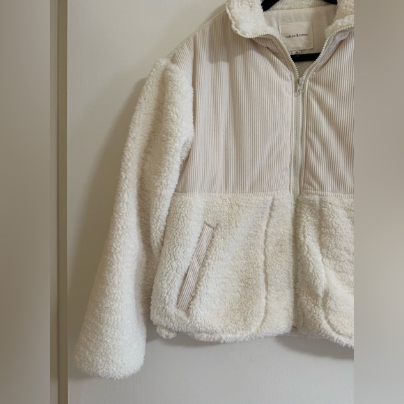Thread & Supply Ivory Ribbed Sherpa Jacket - Picture 4 of 7